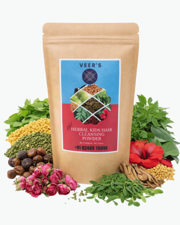 Herbal kids hair cleansing powder