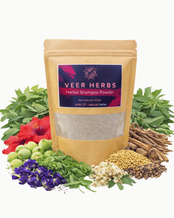 Herbal shampoo powder